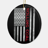 Diesel Rolling Coal Flag Hoodie Truck Turbo Brothe Keramisch Ornament (Links)