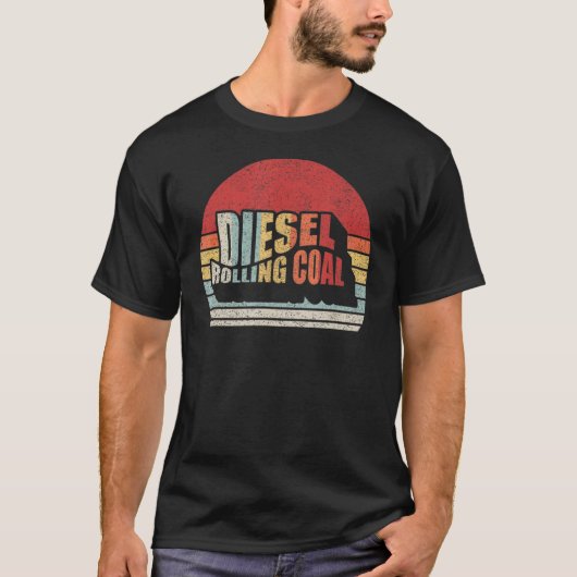 Diesel Rolling Coal Retro Funny Diesel Engine Dies T-shirt (Voorkant)