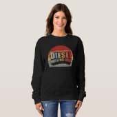 Diesel Rolling Coal Retro Funny Diesel Engine Dies Trui (Voorkant volledig)