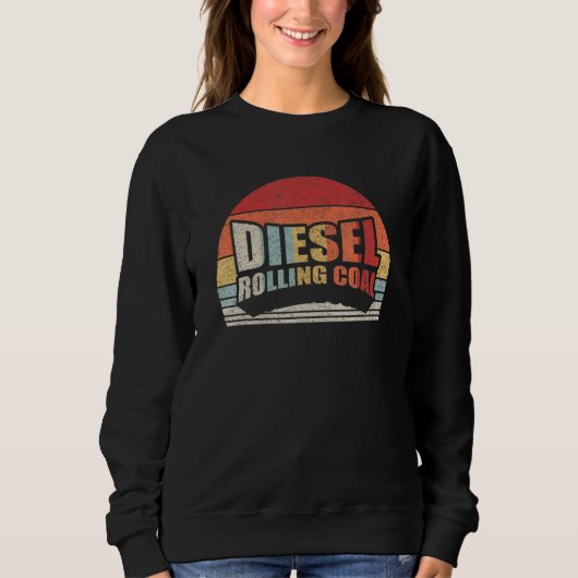 Diesel Rolling Coal Retro Funny Diesel Engine Dies Trui (Voorkant)