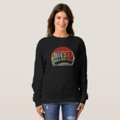 Diesel Rolling Coal Retro Funny Diesel Engine Dies Trui (Voorkant volledig)