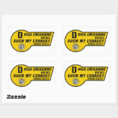 Diesel SUV Sticker (geel) 4 stuks verpakking (Vel)