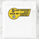 Diesel SUV Sticker (geel) 4 stuks verpakking (Tas)