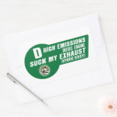 Diesel SUV Sticker (groen op wit) 4-pack (Envelop)