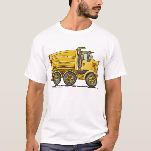 Diesel Tandem Dump Truck Construction Apparel T-shirt (Voorkant)
