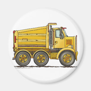 Diesel Tandem Dump Truck Construction Magnets Magneet