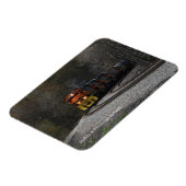 Diesel Train Engine Rounding Bend Souvenir Fridge Magneet (Linkerzijde)