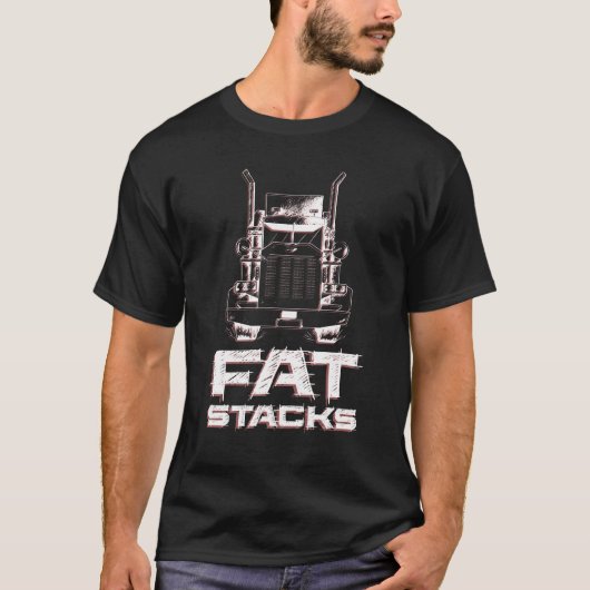 Diesel Turbo Fat Stacks Truck 4X4 Power Fuel T-shirt (Voorkant)