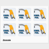 Dieselbrandstof Vierkante Sticker (Vel)