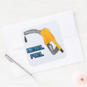 Dieselbrandstof Vierkante Sticker (Envelop)
