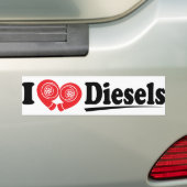 DieselHeart2 Bumpersticker (Op auto)