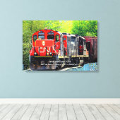 Diesellocomotief 7054 - Naam toevoegen Canvas Afdruk (Insitu (Houten vloer))