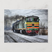 Diesellocomotief voor treinlappen briefkaart (Voorkant)