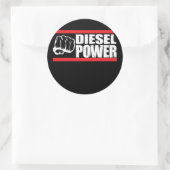 Dieselmacht Turbo Vrachtwagen Mechanic Ronde Sticker (Tas)