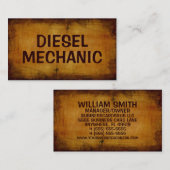 dieselmechanisch Antiek Visitekaartje (Voorkant / Achterkant)