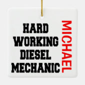 Dieselmechanisme voor hard werken keramisch ornament (Achterkant)