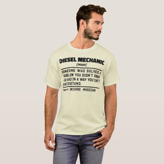Dieselmonteur Zelfstandig naamwoord professionele  T-shirt (Voorkant volledig)