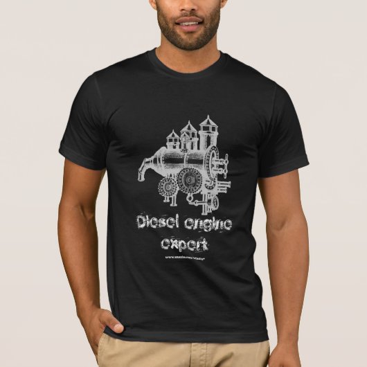 Dieselmotor cool grappig T-shirt design (Voorkant)