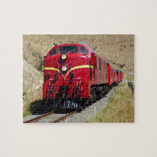 Dieselmotor Locomotieftrein Legpuzzel (Horizontaal)