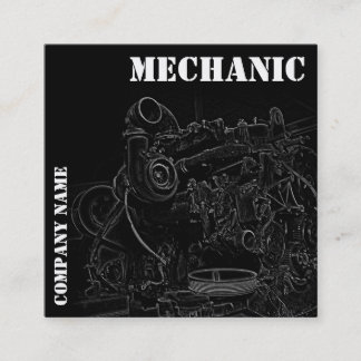 Dieselmotor Vierkant mechanisch Visitekaartje