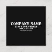 Dieselmotor Vierkant mechanisch Visitekaartje (Achterkant)