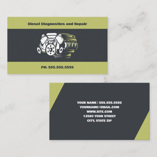 Dieselmotoren Visitekaartje (Voorkant / Achterkant)