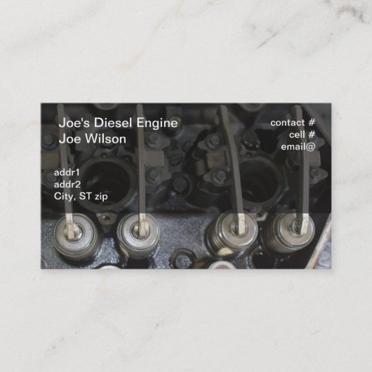 Dieselmotorkleppen Visitekaartje (Voorkant)