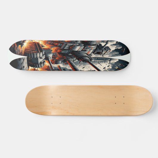 "Dieselpunk Mech Warfare Deck" Persoonlijk Skateboard (Horizontaal)