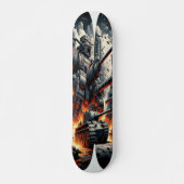 "Dieselpunk Mech Warfare Deck" Persoonlijk Skateboard (Voorkant)