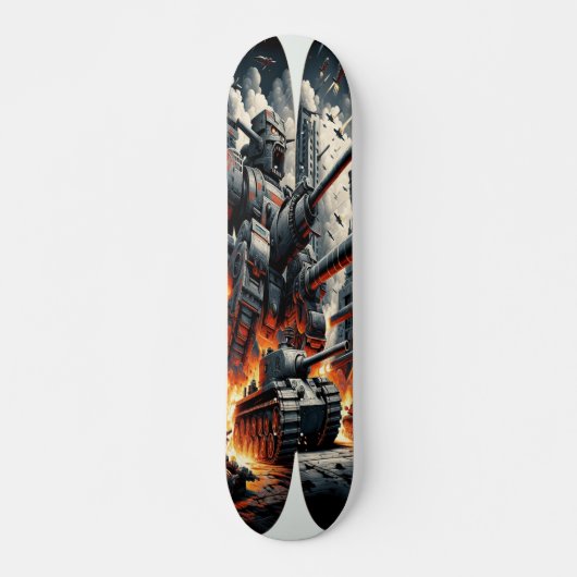 "Dieselpunk Mech Warfare Deck" Persoonlijk Skateboard (Voorkant)