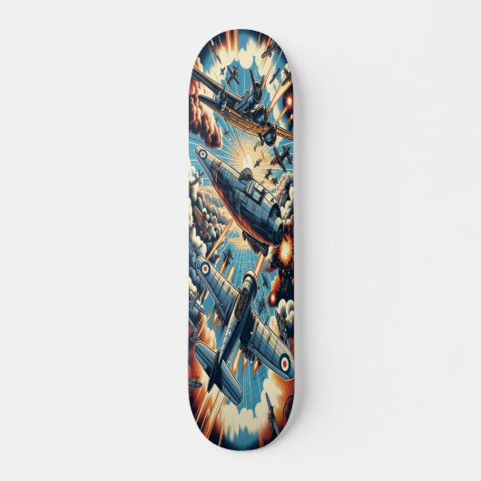 "Dieselpunk Sky Battle Deck" Persoonlijk Skateboard (Voorkant)