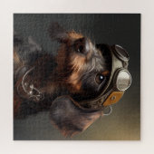 Dieselpunk Wirehaire Dachshund Steampunk Goggles Legpuzzel (Horizontaal)
