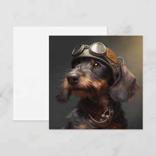 Dieselpunk Wirehaire Dachshund Steampunk Kaart