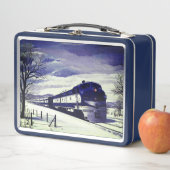 Dieseltrein op sneeuw (In situ)