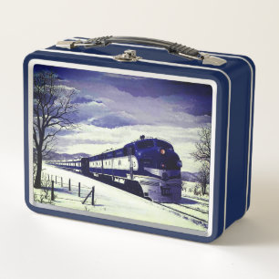 Dieseltrein op sneeuw