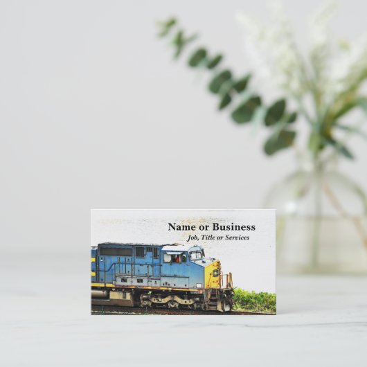 dieseltrein visitekaartje (Staand voorkant)