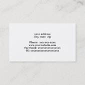 dieseltrein visitekaartje (Achterkant)