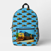 Dieseltreinemotor — Naam toevoegen Bedrukte Rugzak (Voorkant)