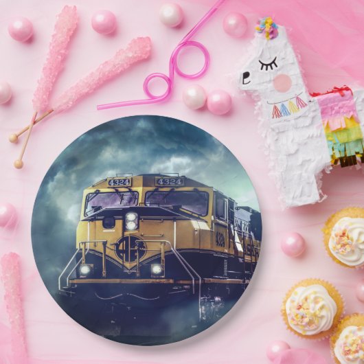 Dieseltreinemotoren Papieren Bordje (Feest)
