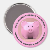 Diet advies van een varken! motivatie magneet (Voorkant / Achterkant)