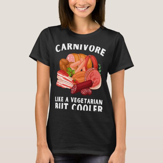 Diet anti Vegan Carnivore Meat Eater Keto T-shirt (Voorkant)
