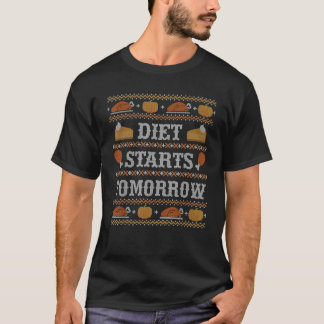 Diet begint morgen op een Ugandee manier met kerst T-shirt