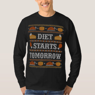 Diet begint morgen op een Ugandee manier met kerst T-shirt