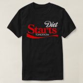 Diet begint morgen Shirt Keto Paleo Vegan (Design voorkant)