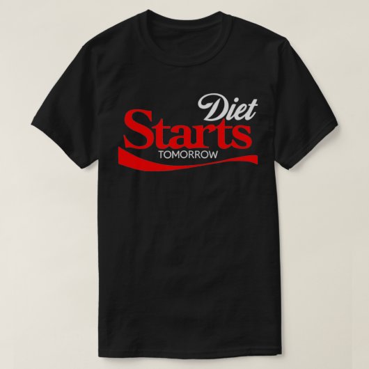 Diet begint morgen Shirt Keto Paleo Vegan (Design voorkant)
