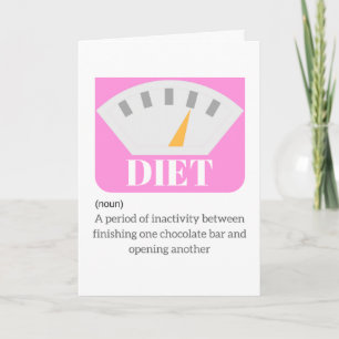 Diet Birthday Card Kaart