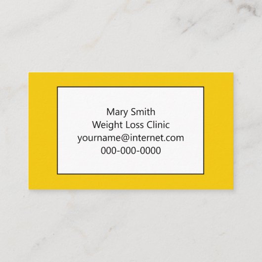 Diet Concept Grapefruit Visitekaartje (Achterkant)