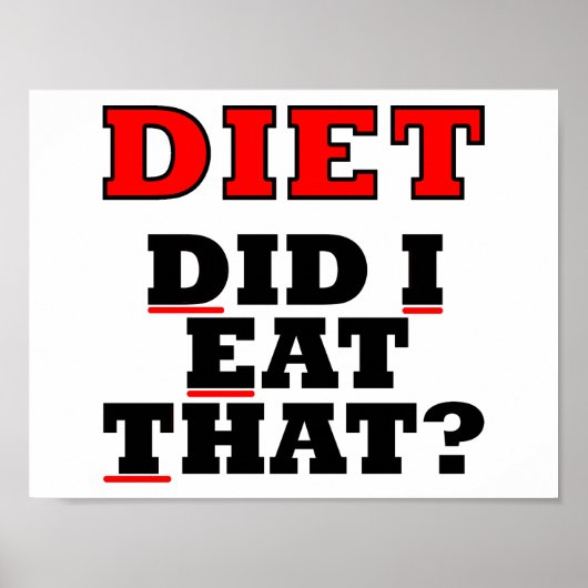 DIET Funny Poster (Voorkant)