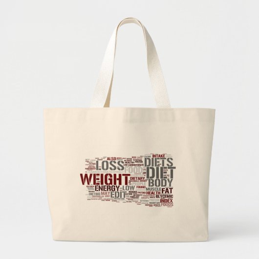 Diet Grote Tote Bag (Voorkant)