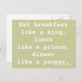 Diet Inspiration Briefkaart (Voorkant / Achterkant)